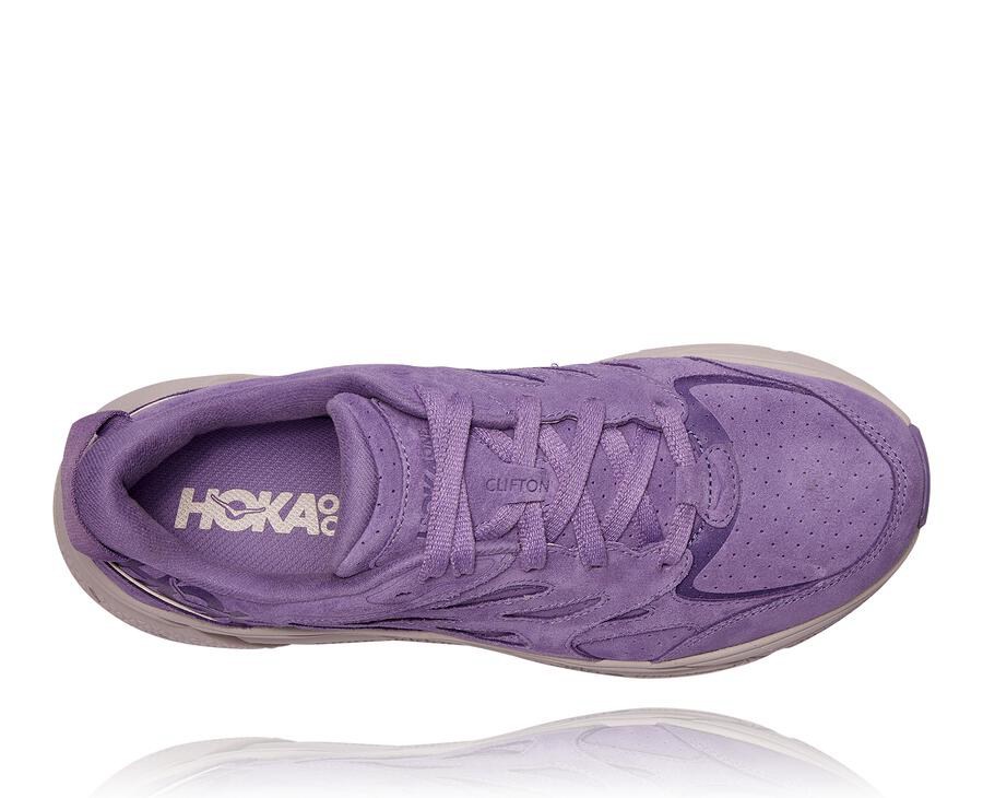 Basket Hoka One One Clifton L Suede Homme - Violette - ZXQ-741860